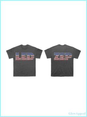 Official Merch Us Flag Distressed T-Shirt Cotton Crew Neck